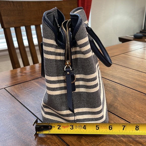 Kate Spade Handbag. Blue and off white stripe, excellent condition! - Picture 6 of 14